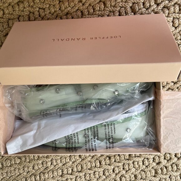 NWT Loeffler Randall Leonie Seafoam/Crystal Ballet Flat-Size 9 - Picture 6 of 6